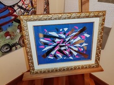 ENNIO FINZI  T.M. SU CARTONCINO 24 x 33  ARCHIVIATA PUBBLICATA +CORNICE