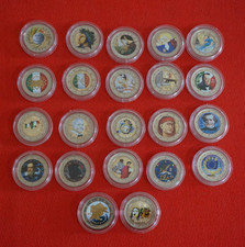 Lotto 22 Monete Italia da 2 Euro Colorati in FDC in oblò varie annate