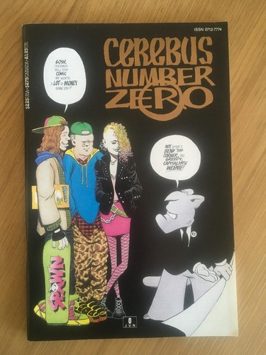 Cerebus gold logo number zero - gold,