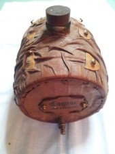 COGNAC  DI SAN MARINO PICCOLO BARILE CON RUBINETTO  IN VETRO E CUOIO VINTAGE