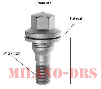 Bulloni piatto m12x1 25 - 10,