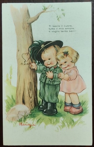 Bambini innamorati cartolina - bambini,