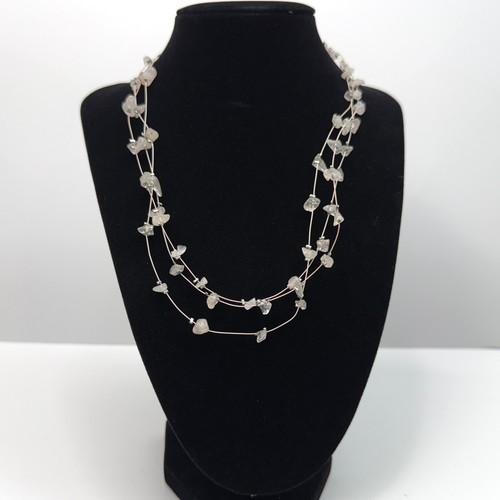 Collana chips perline quarzo - collana,