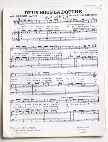 Partition vintage sheet - , music