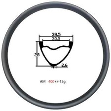Cerchi asimmetrici 29er Cross Country AM Full Carbon Bicycler a forma di V 3K UD 12K
