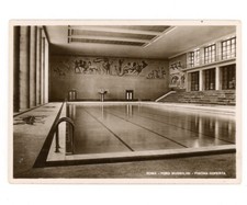 Roma Foro Mussolini Piscina Cartolina Fascismo 1938