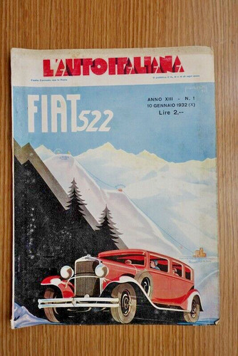 Rivista auto italiana 1932 - rivista, l'auto