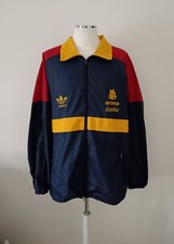 MATCH WORN K-WAY Barilla Maglia Vintage Originale AS ROMA Adidas 91/92 Shirt 