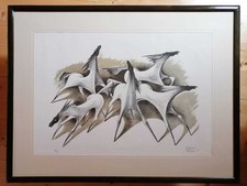 Incisione 5 cavalli - Eraldo Fozzer 1976