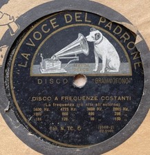 78 GIRI 12" Disco A Frequenze Costanti TEST Disco Grammofono La Voce Del Padrone