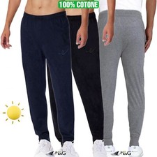 PANTALONE ULTRA LEGGERO 100% COTONE GUODIL NO ZIP POLSINI CASA SPORT WORKOUT