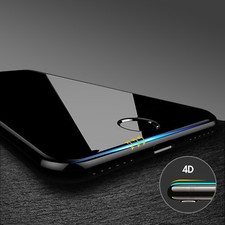 Pellicola Vetro Temperato 4D CURVO Protezione Completa per iPhone 8 X 7 6 S PLUS