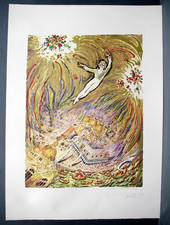 Lithographie rehauts d'or 1981