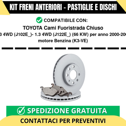 Kit freni anteriori toyota - kit,