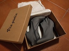 ?? Stivaletto Donna Tessuto GRIGIO, a gambaletto, tacco 8 Nr. 37. EU. boxed ! 