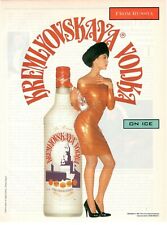 VODKA KREMLYOVSKAYA Pubblicità 1 pagina Originale 1994 Russian ON ICE
