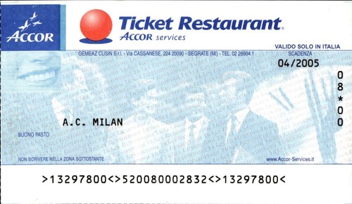 Buono pasto ticket restaurant - pasto,