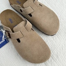 Birkenstock Boston Taupe Suede