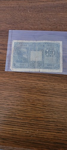 1944 lire biglietto distato - 10,