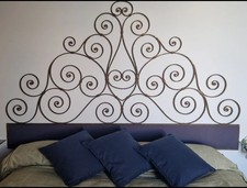 TESTATA IN FERRO BATTUTO ARTIGIANALE LETTO MATRIMONIALE