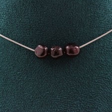 Collana 3 Perle Granato
