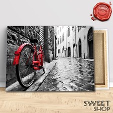 QUADRO MODERNO BICICLETTA GRAZIELLA BIANCO NERO Stampa su Tela ALTA QUALITA'ARTE