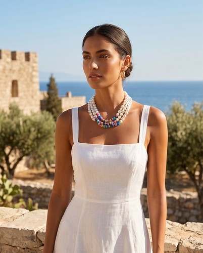 Collana elegante tre fili - elegante, a