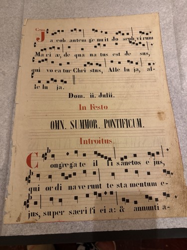 Raro foglio antifonario 1600 - raro,