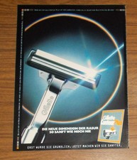 Rara Pubblicità Vintage GILLETTE CONTOUR PLUS Rasoio Bagnato - Nuova Dimensione 1986