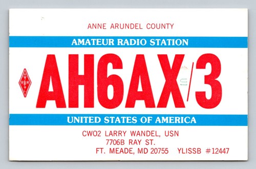 Radioamatore qsl qso - radioamatore, ah6ax/3