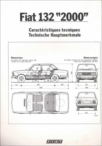 Brochure fiat 132 - brochure,