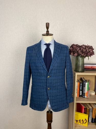 Blazer isaia napoli blu - blu, lana