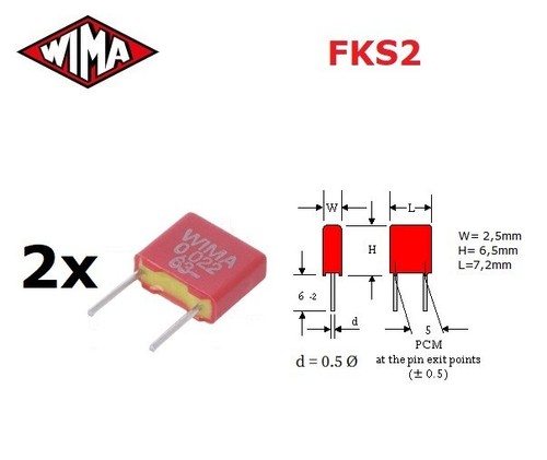 Wima fks2 01uf 100v - wima, 0,01uf/100v