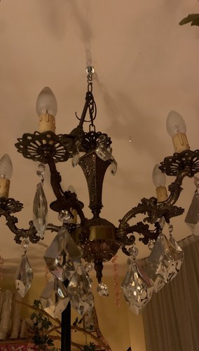 Lampadario vintage ottone - in,