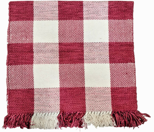 Tappeto scacco bordeaux - tappeto, e