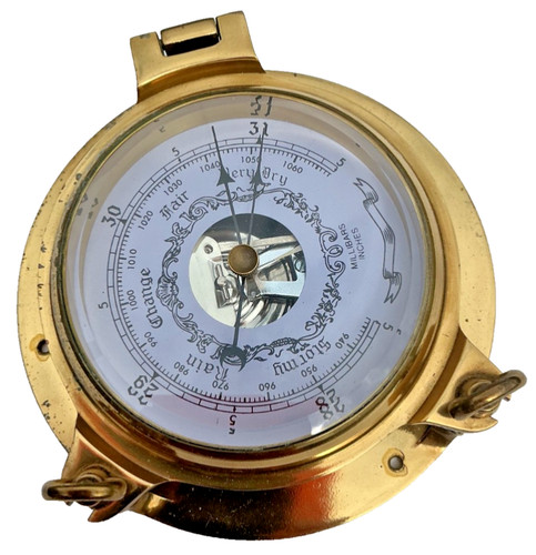 Marine porthole barometer - marine,