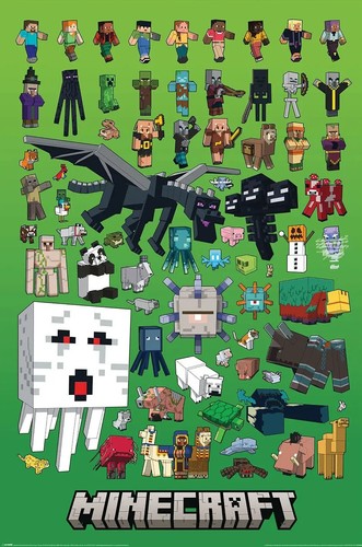 Minecraft personaggi poster - minecraft,