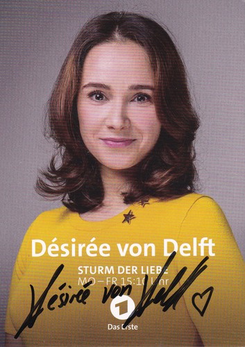 Autografo desiree von delft - autografo,