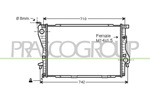 Prasco radiatore acqua bmw - prasco,