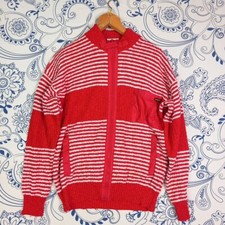 NAVIGARE COTONE VISCOSA MAGLIONE ZIP VTG 90S MADE IN ITALY SWEATSHIRT ZIPPER XL