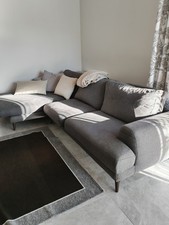 Divano Angolare Poltrone E Sofà Grigio Scuro Usato Buono