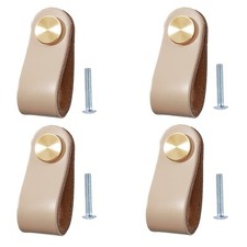 4 Pezzi Maniglie in Pelle per