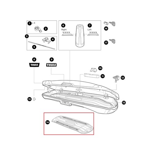 Thule inserto base copertura - inserto,