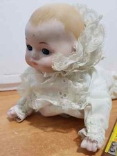 DOLLS BAMBOLE IN CERAMICA BISQUIT BAMBINO A GATTONI BABY 25 CM #2