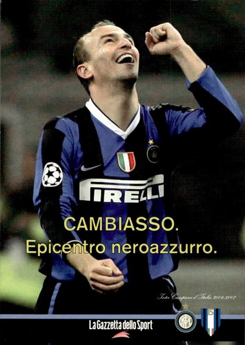 Cartolina calciatori inter - cartolina,