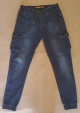 Jeans Cargo Pantaloni con Tasche Laterali Taglia 30"