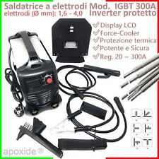 IGBT LCD300A★SALDATRICE a ELETTRODI Ø1,6-4mm★REG. ELETTRONICA a INVERTER 20-300A