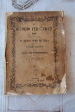 Libro raro (Giudizio per Giurati saggio di Stanislao-Soro-Delitala 1862