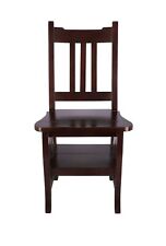 Sedia trasformabile in scaletta ufficio biblioteca casa stile inglese coloniale