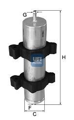 Filtro carburante ufi - carburante,